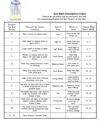 کشتی سازی و محاسبات: sea state levels table