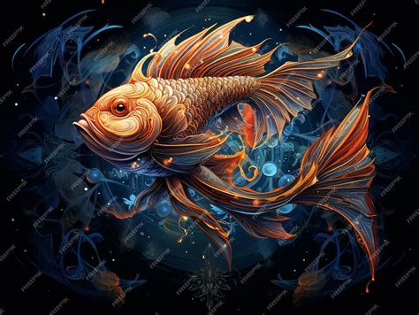 Premium AI Image | illustration of piscis zodiac sign