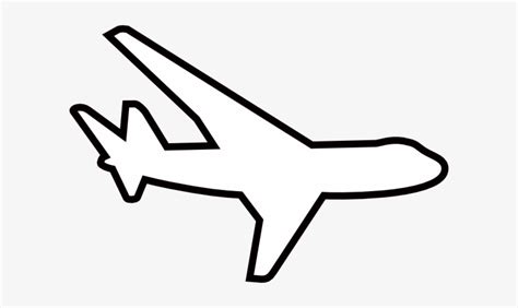 Airplane Outline - White Plane Clip Art - Free Transparent PNG Download - PNGkey