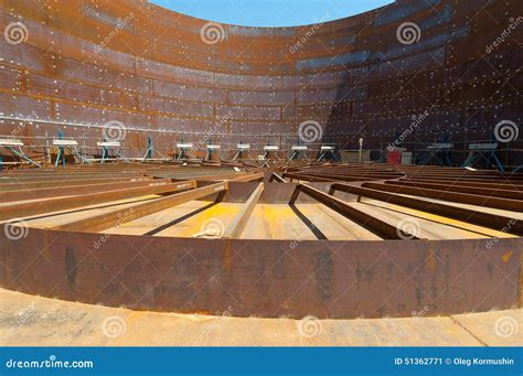 Oil tank construction stock image. Image of industry - 51362771