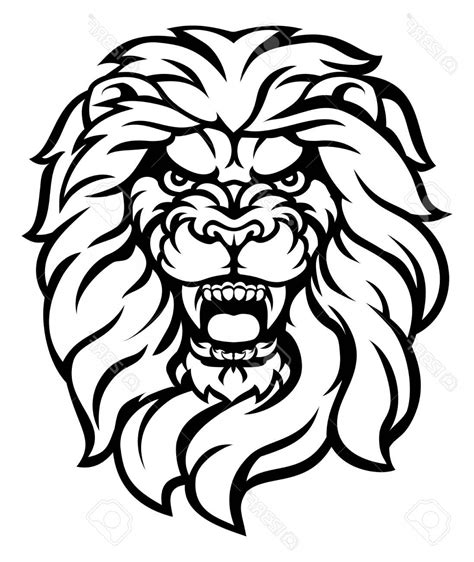 Lion Outline Vector at Vectorified.com | Collection of Lion Outline ...