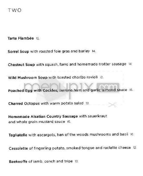 Menu of The Modern in New York, NY 10019