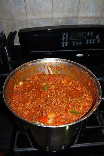 Chili and homemade jalapeno-cornbread | RobandSheila | Flickr