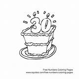 Number 30 Coloring Page Pages sketch template