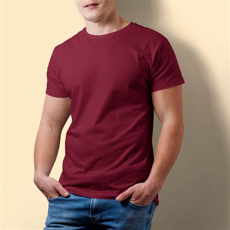 Buy Dark Red T-Shirt - Burgundy T-Shirt - filmyvastra.com - Made In India