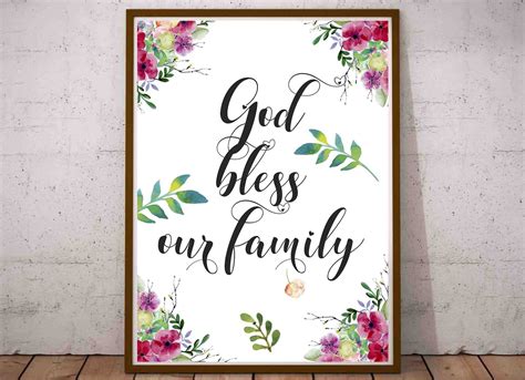 God Bless Our Family God Bless Our Home Bless This Home New - Etsy