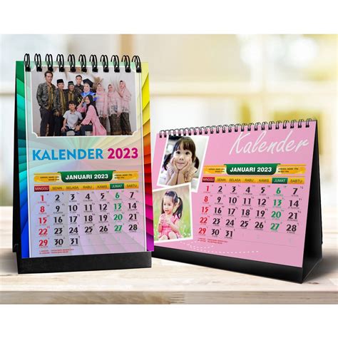 Jual Sehari Jadi Kalender Duduk 2023 Custom Foto Kalender Meja Stitch ...