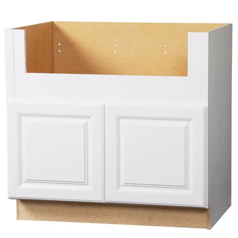 Hampton Bay Hampton Assembled 36x34.5x24 in. Farmhouse Apron-Front Sink Base Kitchen Cabinet in ...