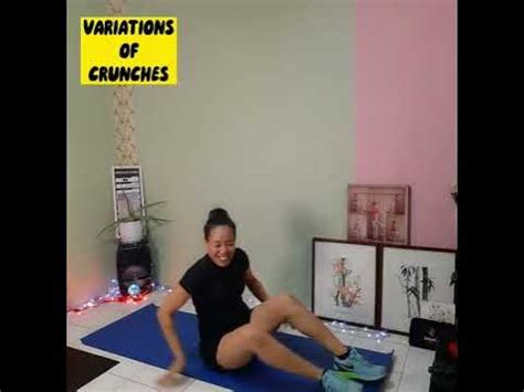 CRUNCHES VARIATIONS for FLAT STOMACH/SHORTS - YouTube