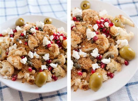 Karfiol Salat mit Feta und Cranberries - Bärenhunger Blog