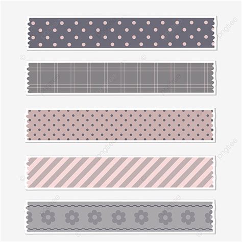 Printable Washi Tape Hd Transparent, Set Of Printable Washi Tape ...