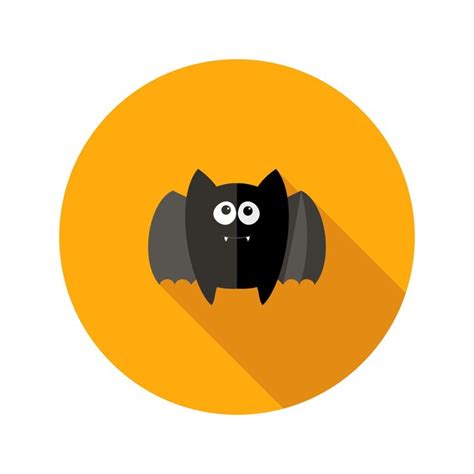 Premium Vector | Halloween bat flat icon with fangs. vector illustration