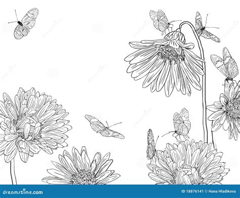 Garden sketch stock illustration. Image of flight, beauty - 18876141