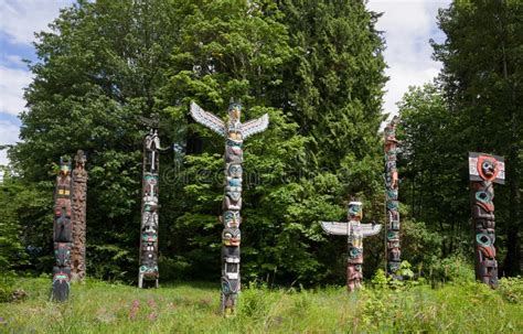 Wooden Totem Poles in Stanley Park. First Nations Culture, Travel ...