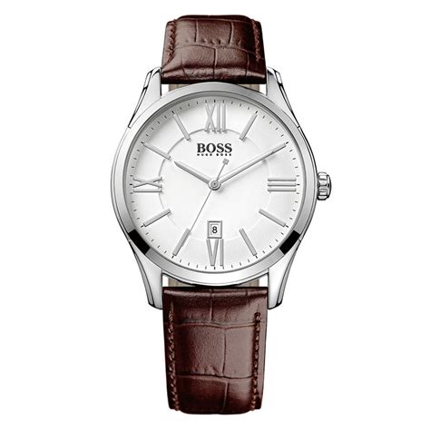 Hugo Boss Mens Brown Leather Strapped Watch | 1513021