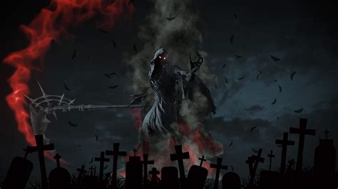 Download Scythe Cemetery Dark Grim Reaper HD Wallpaper