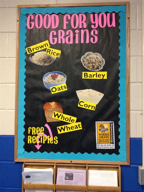 Good for you grains nutrition bulletin board about whole grains ...