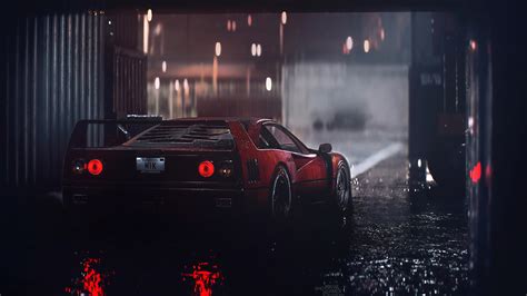 1920x1080 Ferrari F40 Rain 4k Laptop Full HD 1080P ,HD 4k Wallpapers,Images,Backgrounds,Photos ...