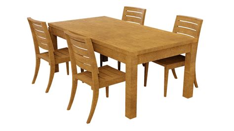 Wooden Table Chairs 3D Model model - TurboSquid 1991811