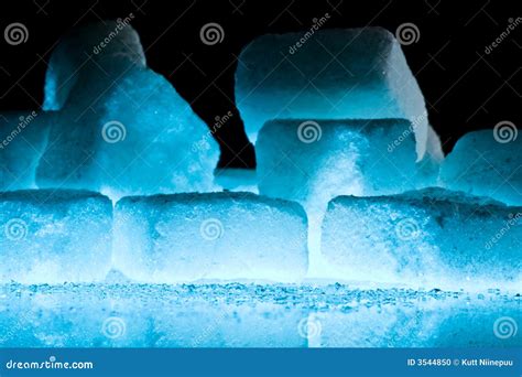 Blue ice cubes closeup stock photo. Image of cold, frozen - 3544850