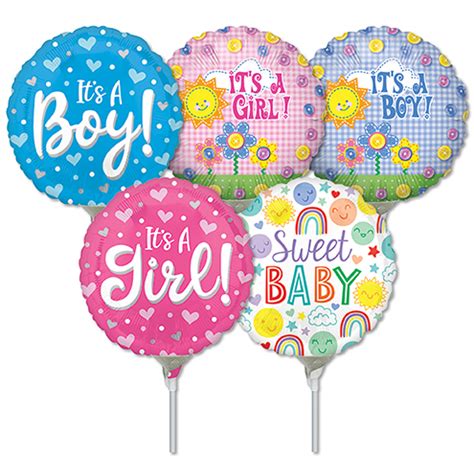 9 Inch Baby Pre-Inflated Mini Stick Balloons ProfitPak 30 pk - Balloons.com