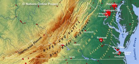 Geographic Regions Of Virginia Map