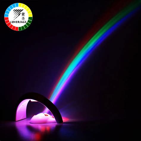 Coversage Rainbow Night Light Projector Children Kids Baby Sleeping Romantic Led Projection Lamp ...