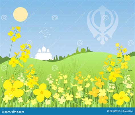 Punjab landscape stock vector. Illustration of architecture - 50983337