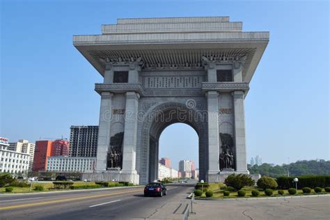 Pyongyang, North Korea. Pyongyang, Arch of Triumph Editorial Stock ...