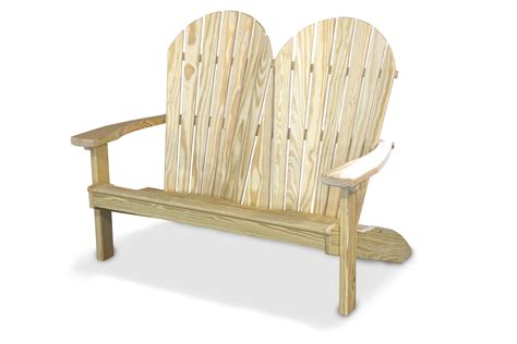 Wood Adirondack Bench | YardCraft - Handcrafted Wood Patio Furniture