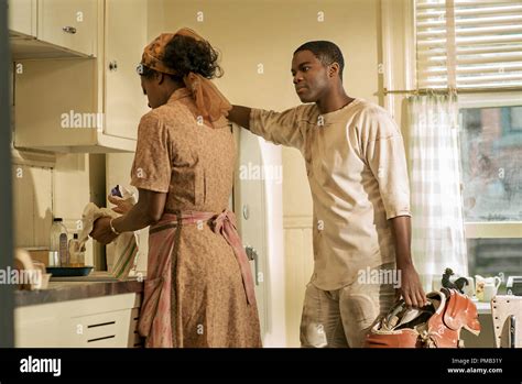 Viola Davis plays Rose Maxson and Jovan Adepo plays Cory in Fences from Paramount Pictures ...