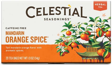 Celestial Seasonings Mandarin Orange Spice Tea Bags 20 ea (Pack of 6 ...