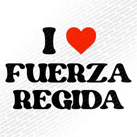 I Love Fuerza Regida TQM SVG Cutting File Png Eps (Instant Download) - Etsy