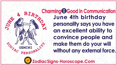 June 4 Zodiac (Gemini) Horoscope Birthday Personality and Lucky Things | ZSH