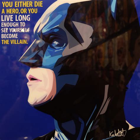 Batman Dark Knight Poster Plaque " Die a hero..." - Infamous Inspiration