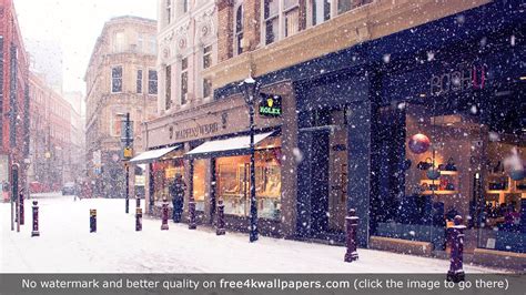 Vintage Town Winter 4K wallpaper | Winter wallpaper, Winter city, City ...