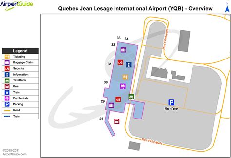 Quebec City airport map - Map of Quebec City airport (Quebec - Canada)