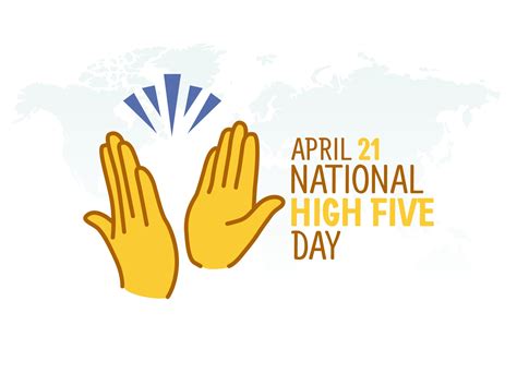 vector graphic of national high five day good for national high five ...