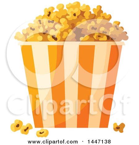 Clipart of a Bucket of Popcorn - Royalty Free Vector Illustration by ...