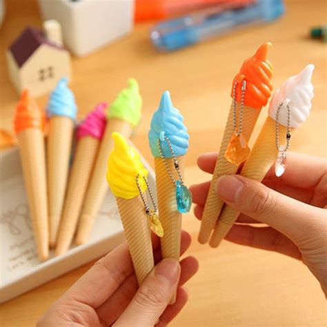 6 pcs/lot creative ice cream pen kawaii gel pen caneta material escolar stationery office school ...