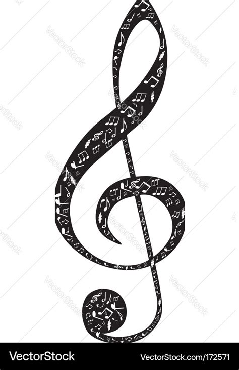 Treble clef design Royalty Free Vector Image - VectorStock