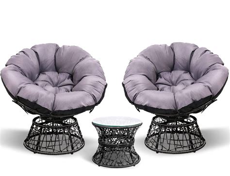 Buy 3PCS Outdoor Papasan Chair Set Online Australia