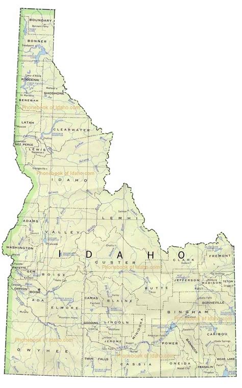 Map of Idaho by Phonebook of Idaho.com