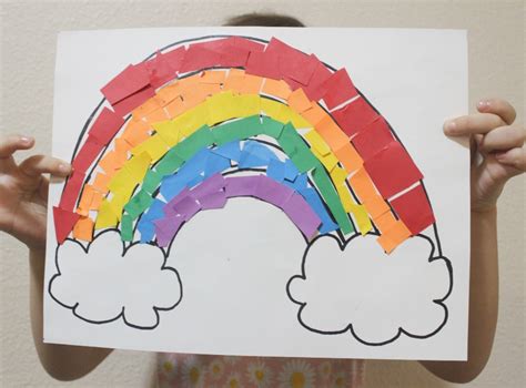 Easy Rainbow Craft for Toddlers: Rainbow Collage - The Mindful Toddler