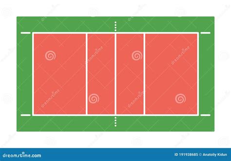 Volleyball Court or Field Top View Proper Markings and Proportions ...