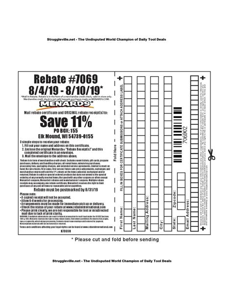 Printable Rebate Forms For Menards - RebateForMenards.com