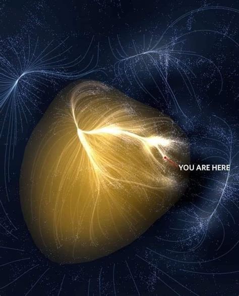 Laniakea Supercluster. The yellow structure is the Laniakea supercluster, which contains about ...