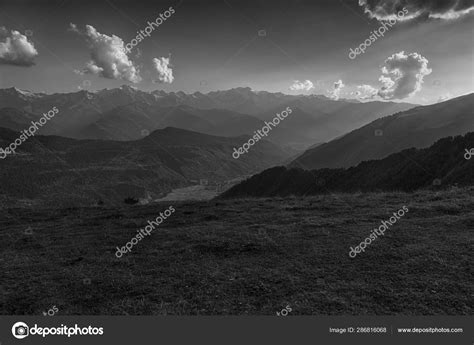 Black and white mountain landscape Stock Photo by ©Pavluntic 286816068