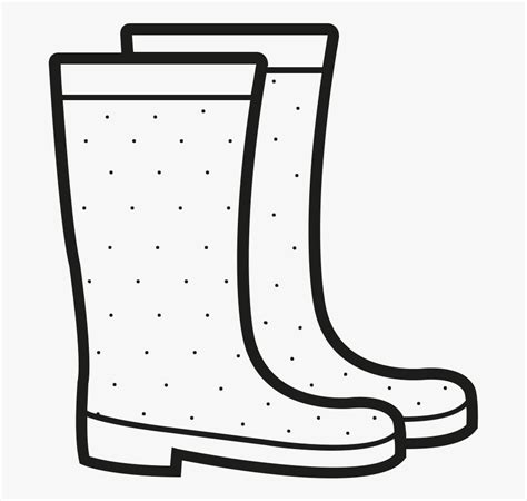 Rain Boots Clipart Black And White