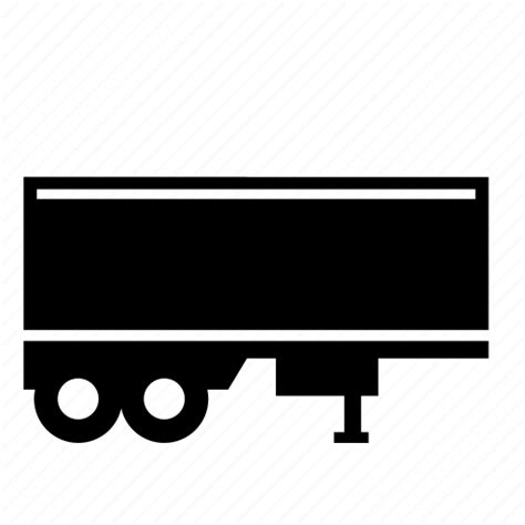 Cargo, parked, road, semi, trailer, transport, truck icon